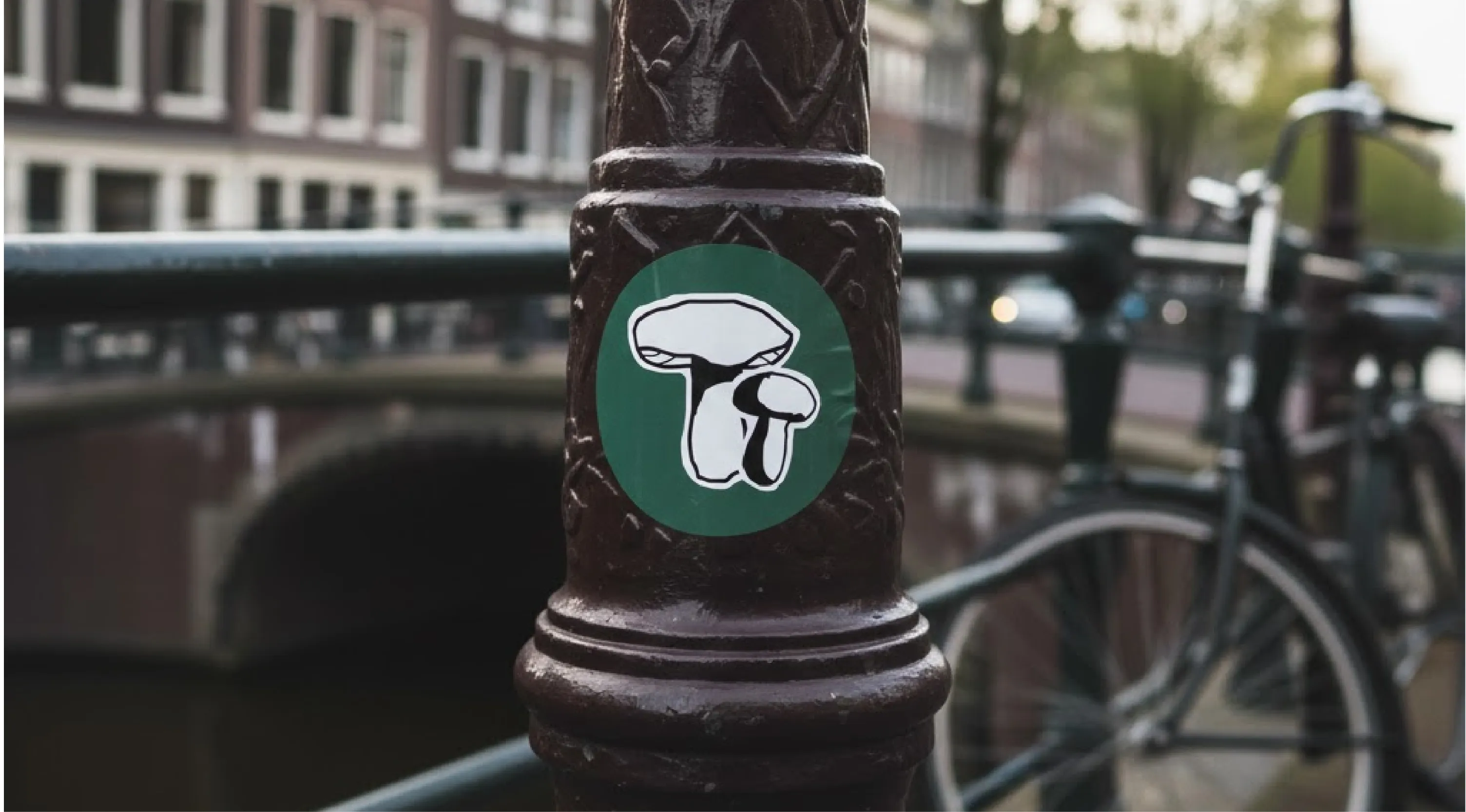 Mushroom sticker, Amsterdam