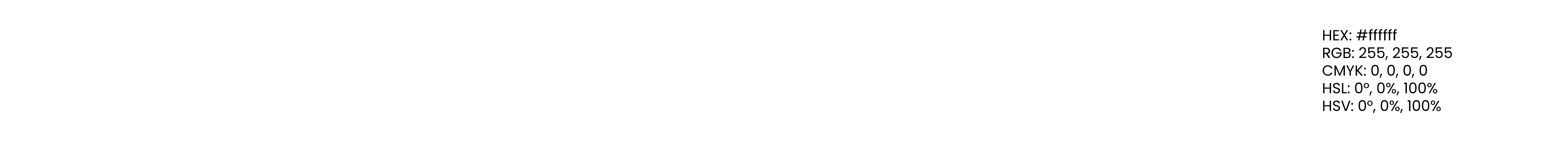 Remotehands - Colorpalette 2; HEX #ffffff; RGB 255, 255, 255; CYMK 0%, 0%, 0%, 0%; HSL 0, 0%, 100%; HSV 0, 0%, 100%