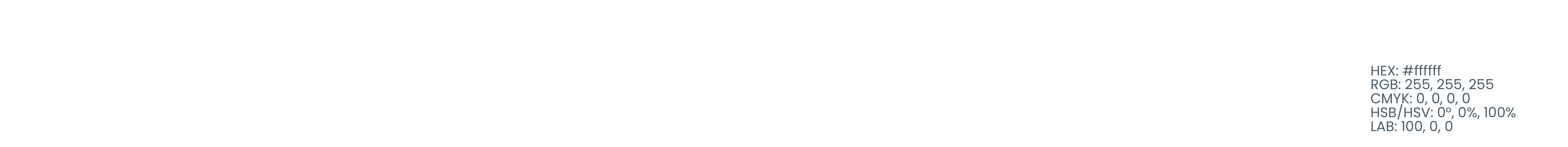 Tuintje van Adam - Colorpalette 1 - HEX #ffffff; RGB 255,255,255; CYMK 0,0,0,0; HSB/HSV 0, 0, 100; LAB 100, 0, 0